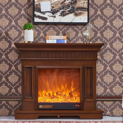 Aihm-Lon Brown Electric Fireplace Includes Classic Line Design 47”-59”