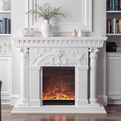 Aihm-Lon Electric Fireplace Heater with Unique Roman Column Design