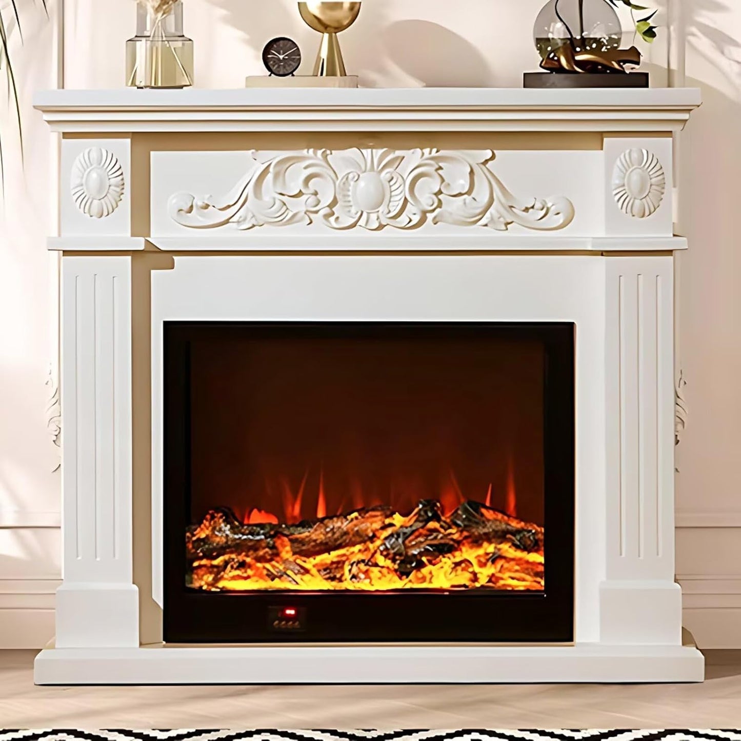 Aihm-Lon Electric Fireplace with Spacious Countertop 47.24”