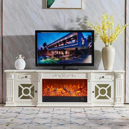 Aihm-Lon Electric Fireplace Geometric Hollowed-out Design 79”