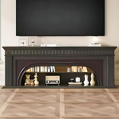 Aihm-Lon Modern Electric Fireplace with Arched Door and Striped Column Design 59”-79”