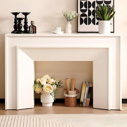 Aihm-Lon White Electric Fireplace French Square Design 47”