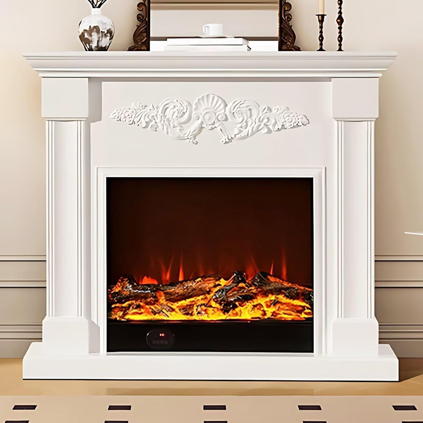 Aihm-Lon Modern Electric Fireplace with Realistic Flame Effects 47.24”