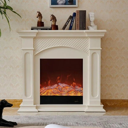 Aihm-Lon Simple Electric Fireplace Includes Diamond Pattern & Curved Frame 47”