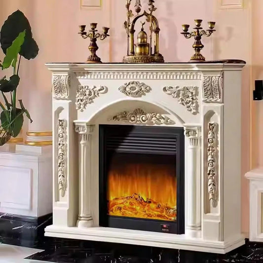 Aihm-Lon Exquisite Electric Fireplace with Simulated Flame & Smart Heating 47”