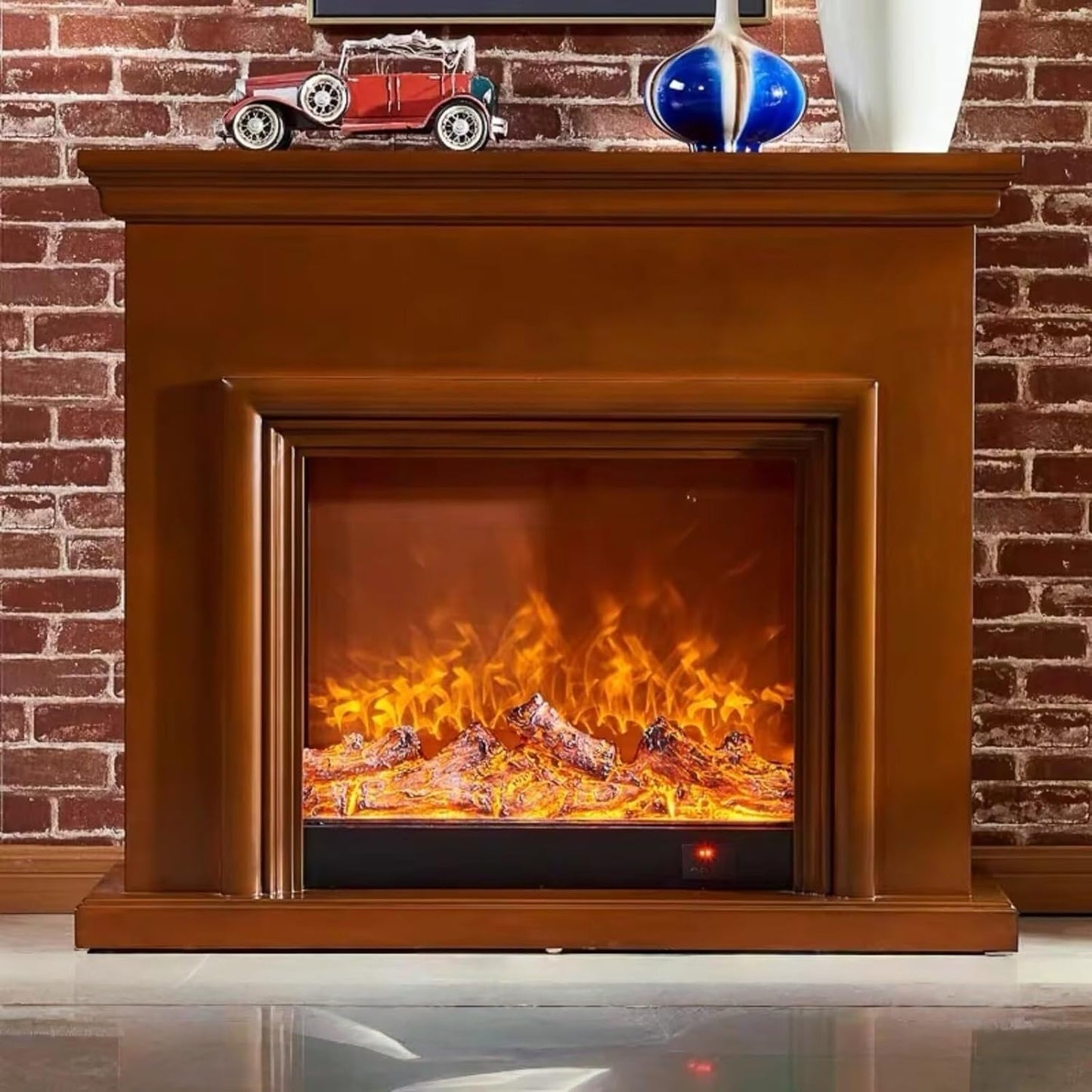 Aihm-Lon Freestanding Electric Fireplace with Faux Flame 47”-69”