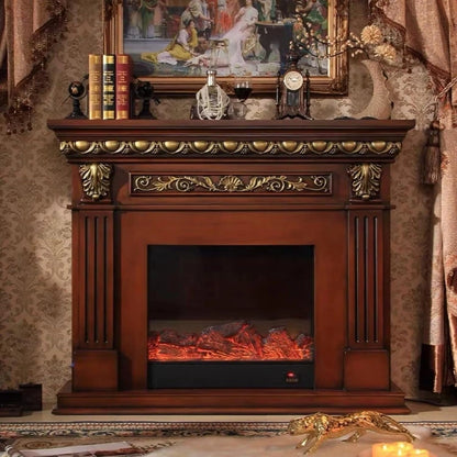 Aihm-Lon Indoor Electric Fireplace Includes Realistic Flame and 3D Carving 59”