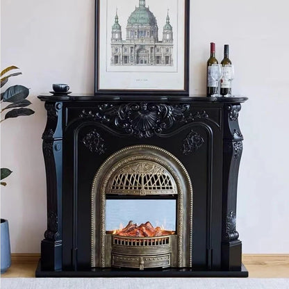 Aihm-Lon Electric Fireplace with Mantel Includes Faux Birdcage 43”-59”