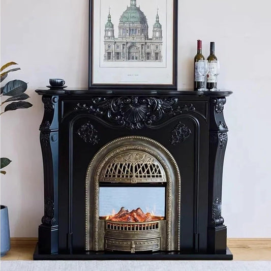 Aihm-Lon Electric Fireplace with Mantel Includes Faux Birdcage 43”-59”