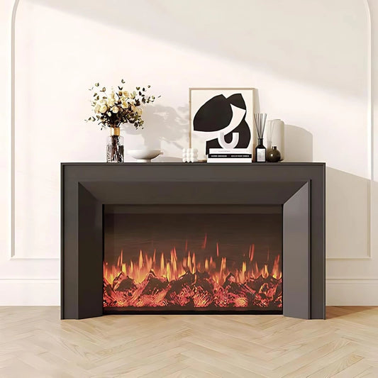 Aihm-Lon Black Electric Fireplace Includes 3D Real Flame Effect 47”-71”