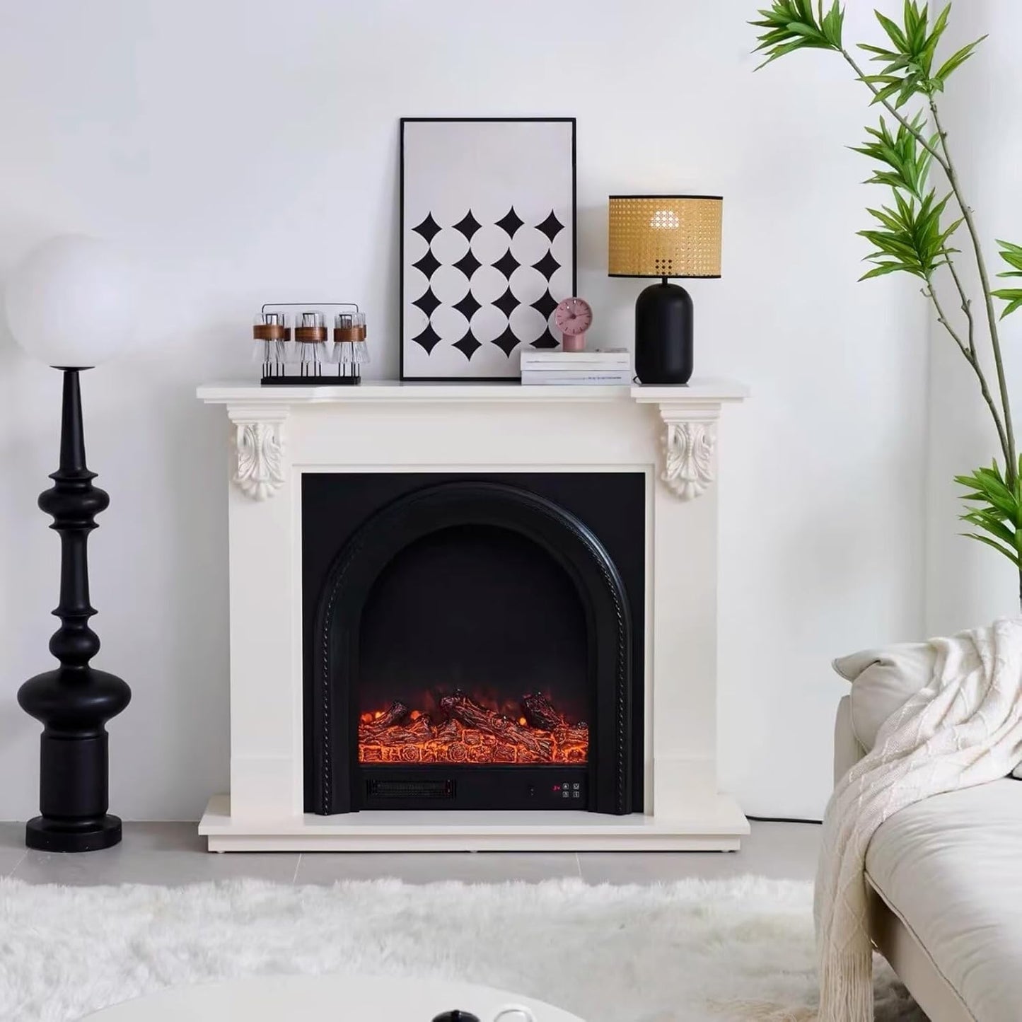 Aihm-Lon Classic Electric Fireplace French Archway Design 47”