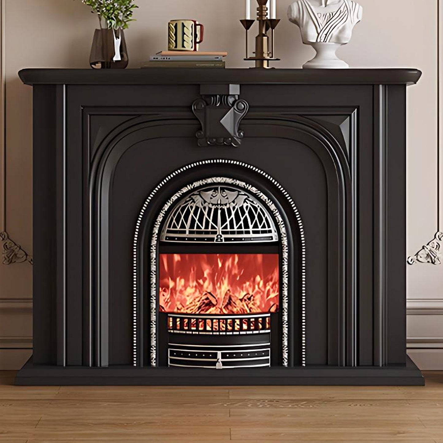 Aihm-Lon Luxurious Electric Fireplace with Retro Birdcage Shape 39’’-59’’