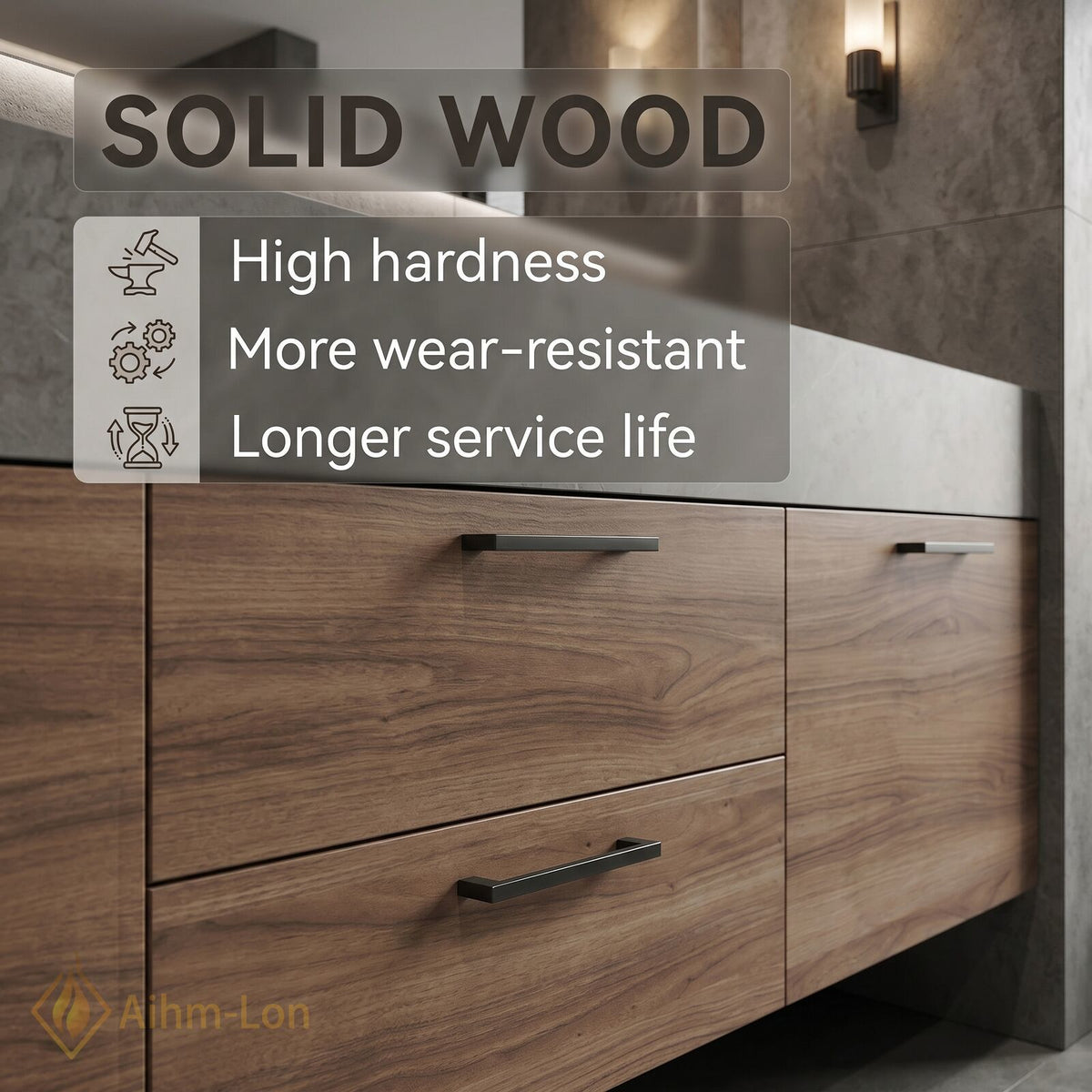 60''-96'' Double Bathroom Vanity with Sink Floating Storage Drawers Grey Marble Texture