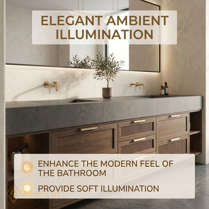 76''-96'' Double Bathroom Vanity with Sink Floating Modern Slatted Stone Grain Solid