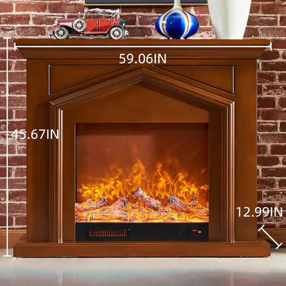 Aihm-Lon Modern Electric Fireplace Realistic Flame 47”-59”