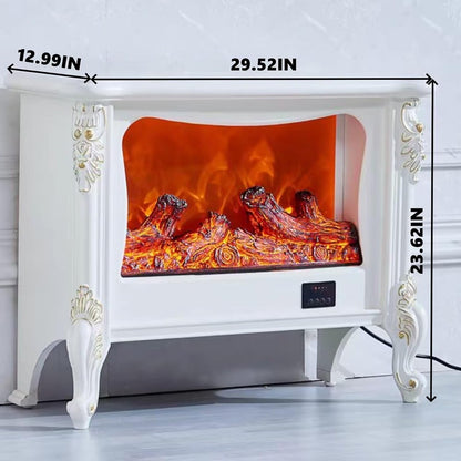 Aihm-Lon White Electric Fireplace with Exquisite Patterns 30”-54”