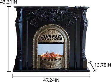 Aihm-Lon Electric Fireplace with Mantel Includes Faux Birdcage 43”-59”