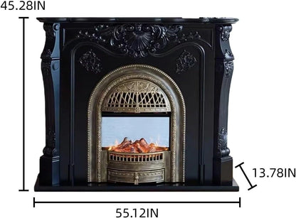 Aihm-Lon Electric Fireplace with Mantel Includes Faux Birdcage 43”-59”