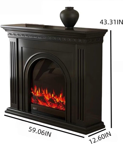 Aihm-Lon Freestanding Electric Fireplace Black Archway 47”-59”