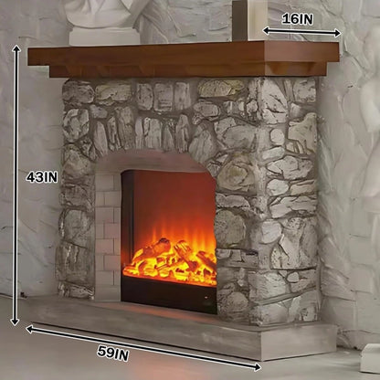 Aihm-Lon Electric Fireplace Includes Decorative Flame Display 51”-59”