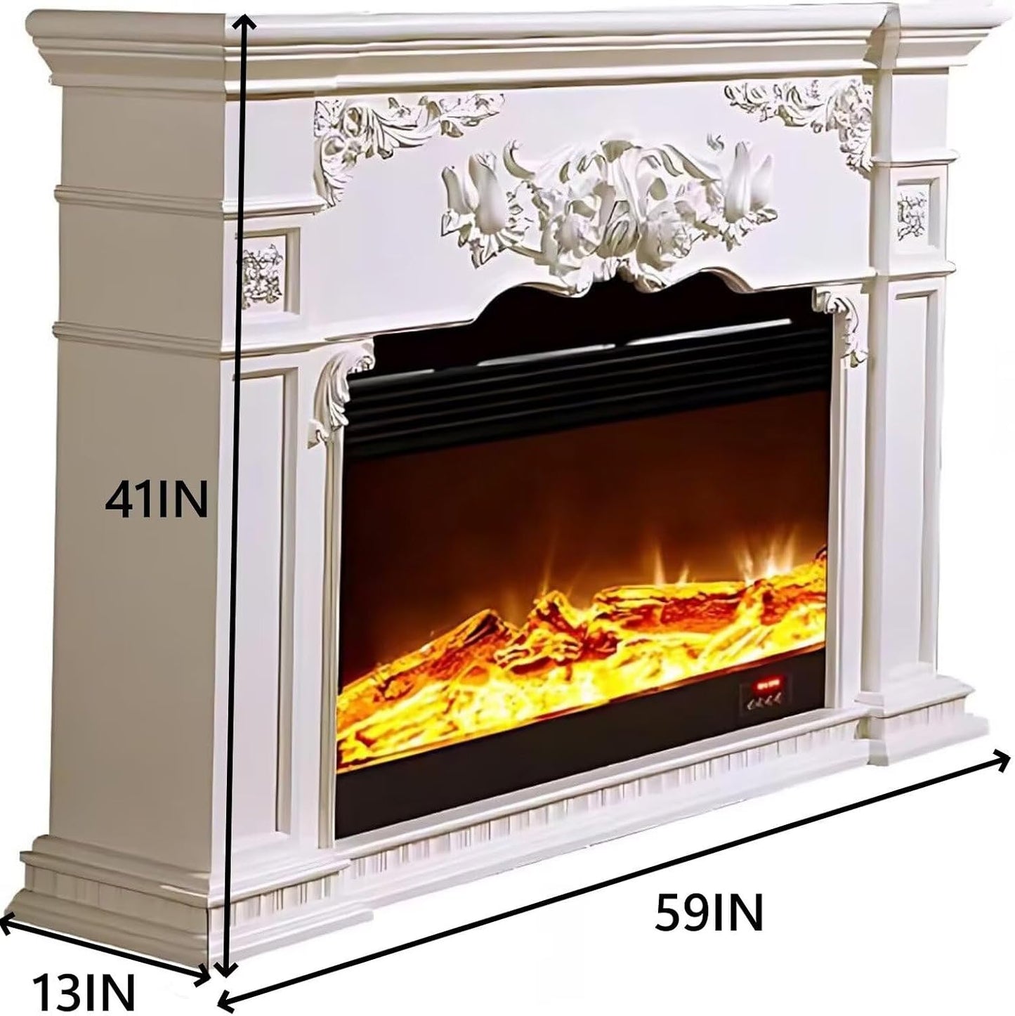 Aihm-Lon Electric Fireplace Three-dimensional Relief Design 39”-59”