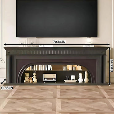 Aihm-Lon Modern Electric Fireplace with Arched Door and Striped Column Design 59”-79”