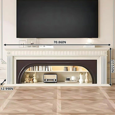 Aihm-Lon Freestanding Electric Fireplace Includes Striped Column Design 59”-79”