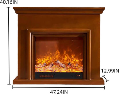 Aihm-Lon Freestanding Electric Fireplace 3D Bezel 47”-59”