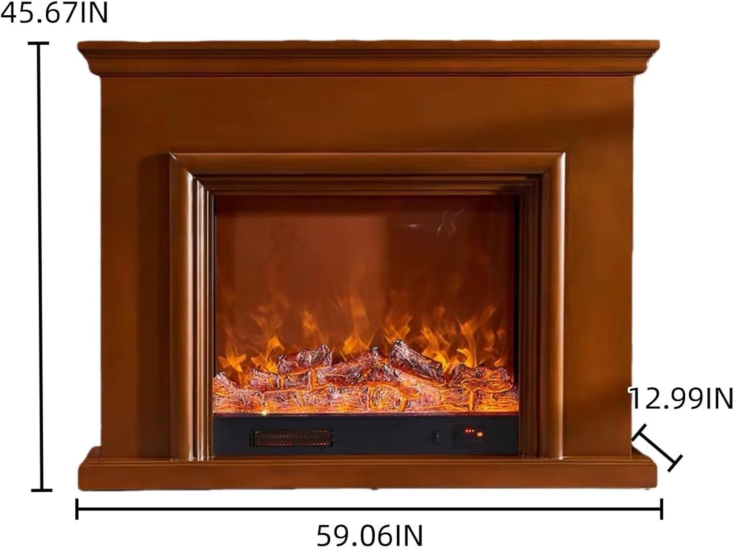 Aihm-Lon Freestanding Electric Fireplace 3D Bezel 47”-59”