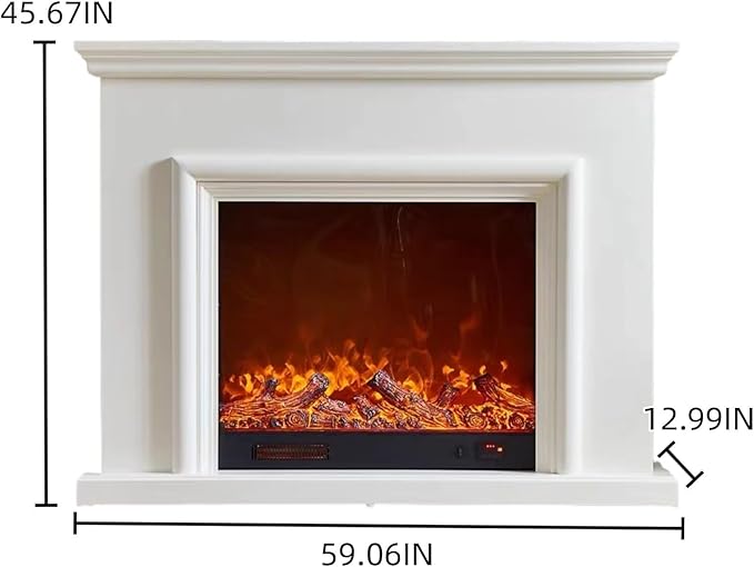 Aihm-Lon Freestanding Electric Fireplace 3D Bezel 47”-59”