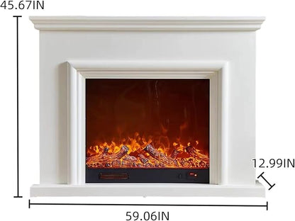 Aihm-Lon Freestanding Electric Fireplace 3D Bezel 47”-59”