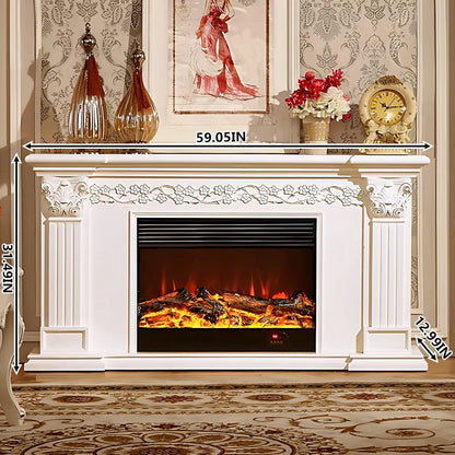 Aihm-Lon Luxurious Electric Fireplace Horizontal Carved Design 59”