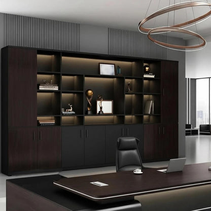 100IN Bookshelf with 72IN Meeting Table (No Chairs)