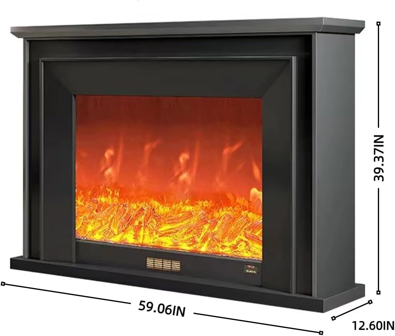 Aihm-Lon Simple Electric Fireplace Solid Wood Frame 47”-86“