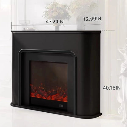 Aihm-Lon Modern Electric Fireplace Curved Corner and Simple Countertop 47”-79”