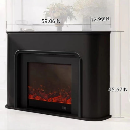 Aihm-Lon Modern Electric Fireplace Curved Corner and Simple Countertop 47”-79”