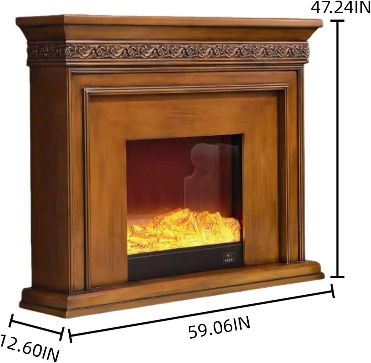 Aihm-Lon Electric Fireplace with Mantel Simple Modern Style 59”