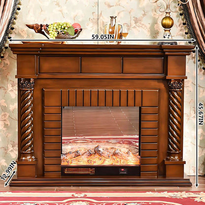 Aihm-Lon Luxurious Electric Fireplace Includes Rotary Thread Design 59”