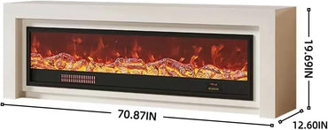 Aihm-Lon Modern Electric Fireplace with Spacious Top Shelf 59”-95”
