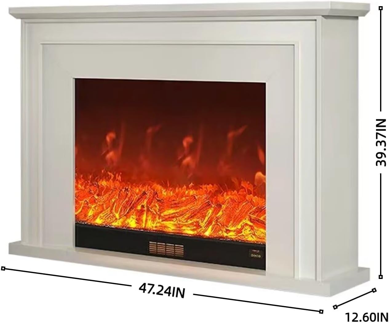 Aihm-Lon Simple Electric Fireplace Solid Wood Frame 47”-86“