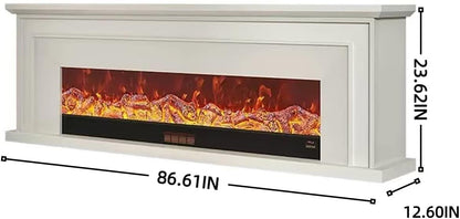Aihm-Lon Simple Electric Fireplace Solid Wood Frame 47”-86“