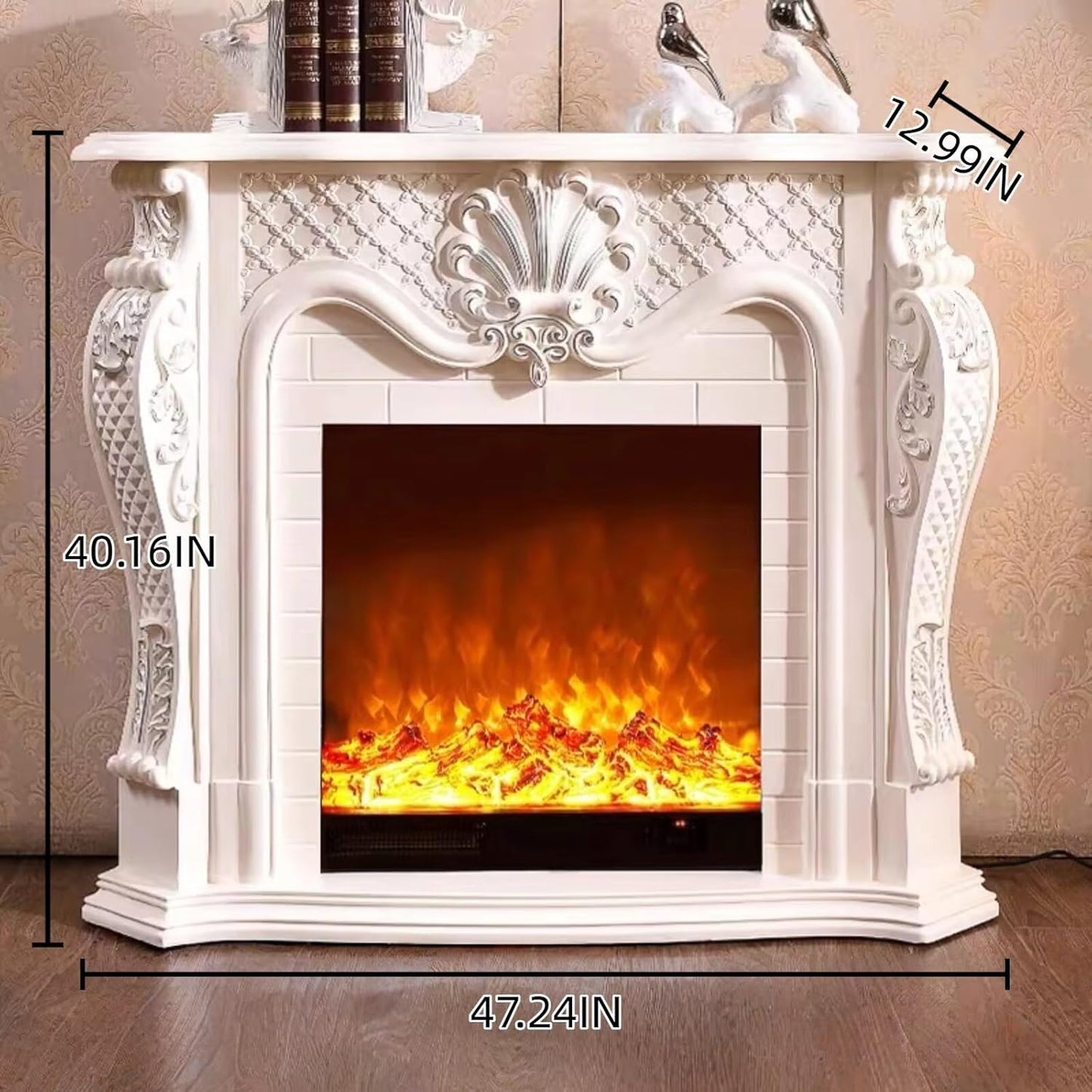 Aihm-Lon Classic Electric Fireplace Retro Style 47”