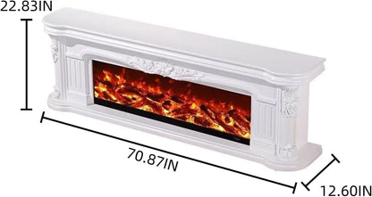Aihm-Lon Exquisite Electric Fireplace with Realistic LED Flame Effect 79”