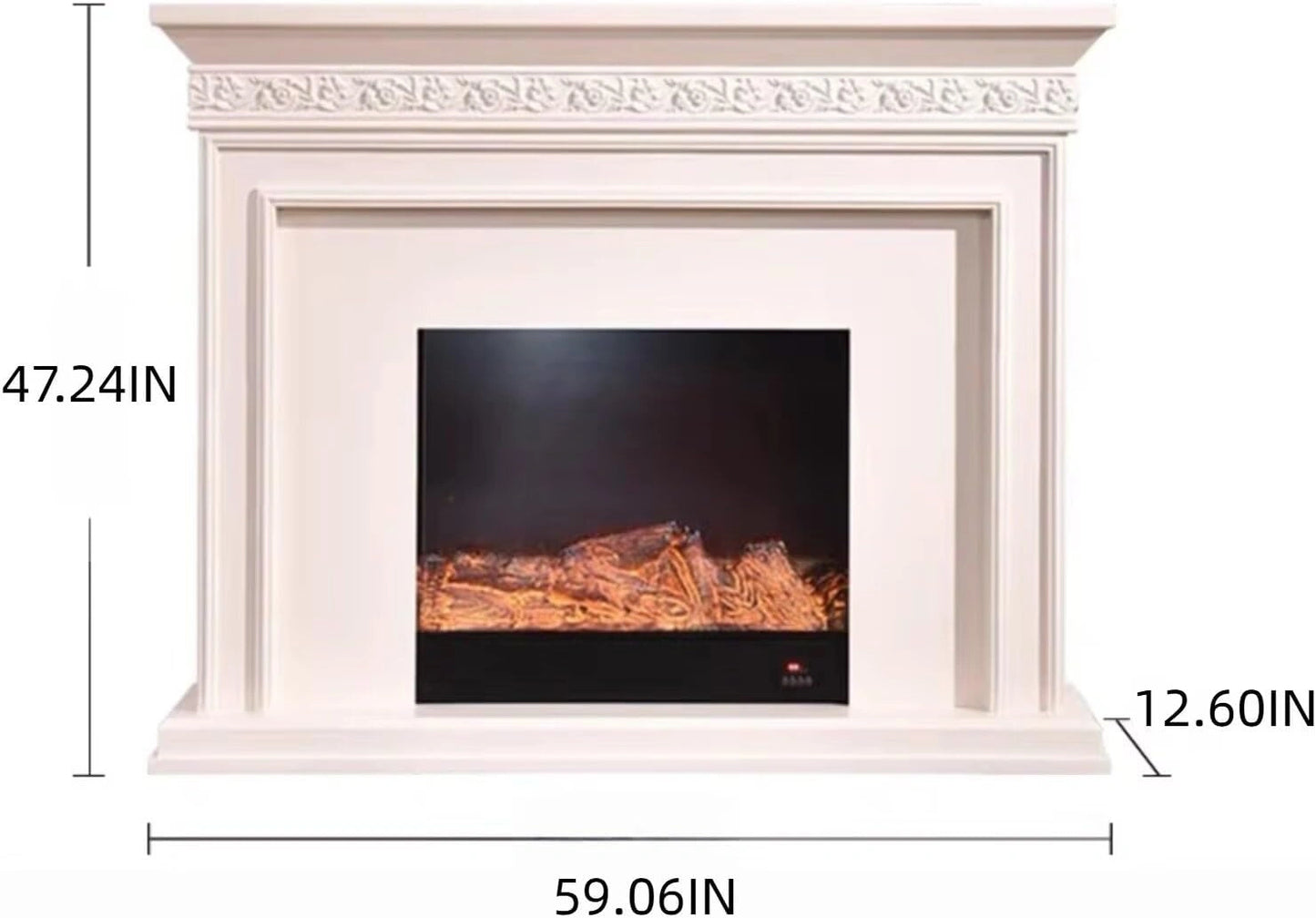 Aihm-Lon Electric Fireplace with Mantel Simple Modern Style 59”
