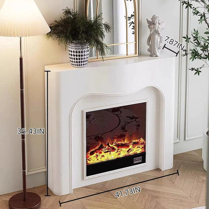 Aihm-Lon Elegant Electric Fireplace Includes Black Modern Wavy Design 42”