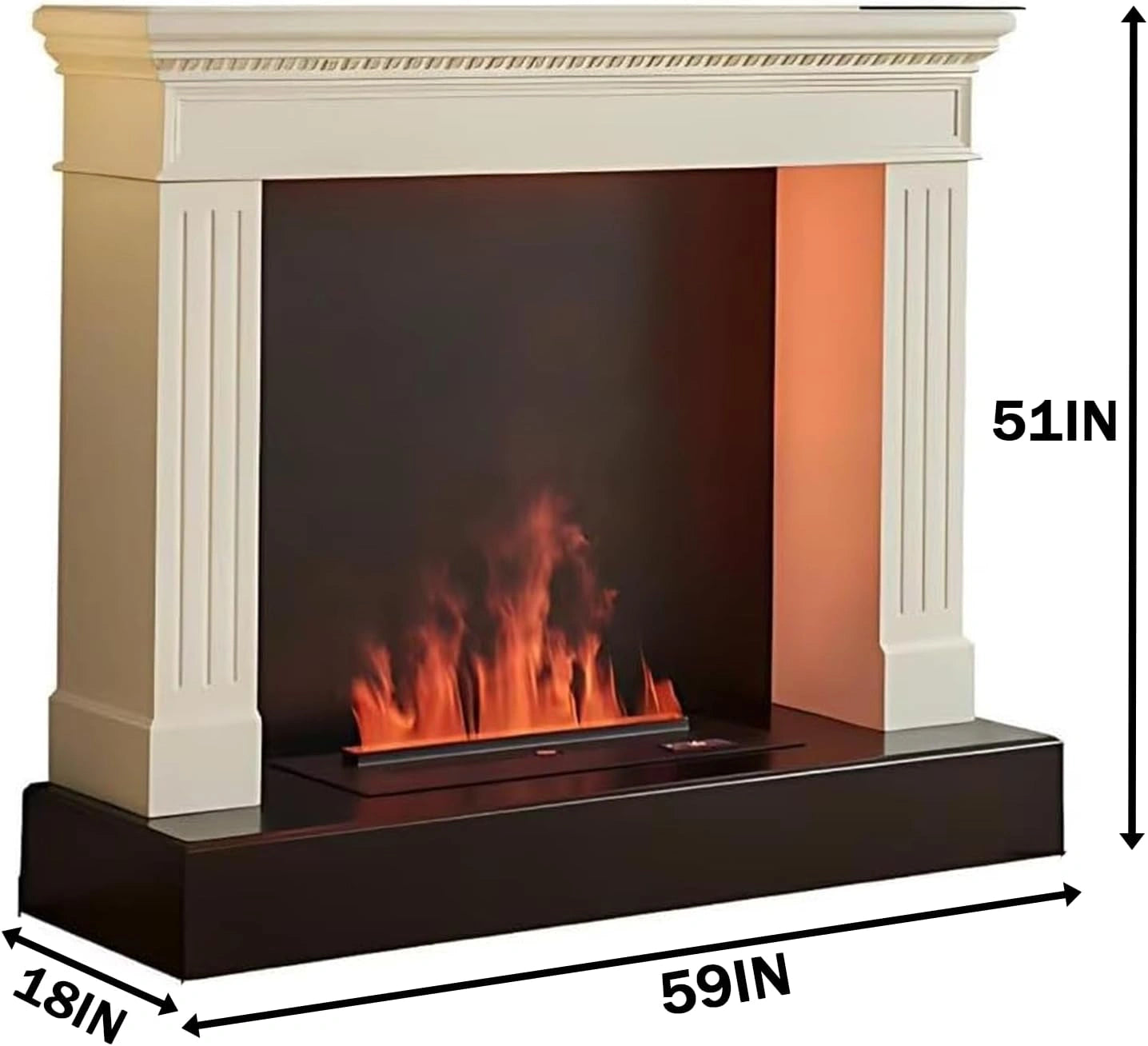 Aihm-Lon Freestanding Electric Fireplace with Modern Minimalist Design 59”