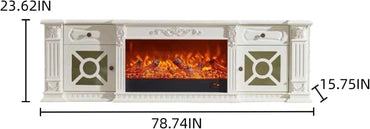 Aihm-Lon Electric Fireplace Geometric Hollowed-out Design 79”