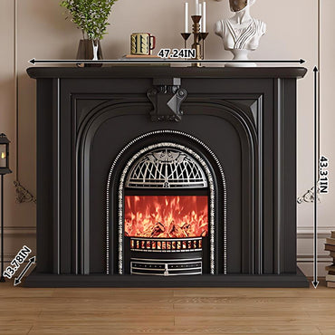 Aihm-Lon Luxurious Electric Fireplace with Retro Birdcage Shape 39’’-59’’