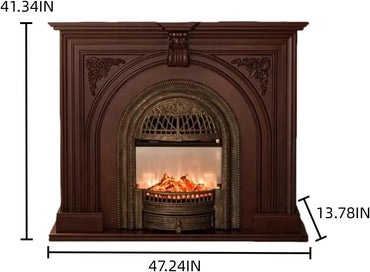 Aihm-Lon Indoor Electric Fireplace with Decorative Real Flame Insert 43”-59”