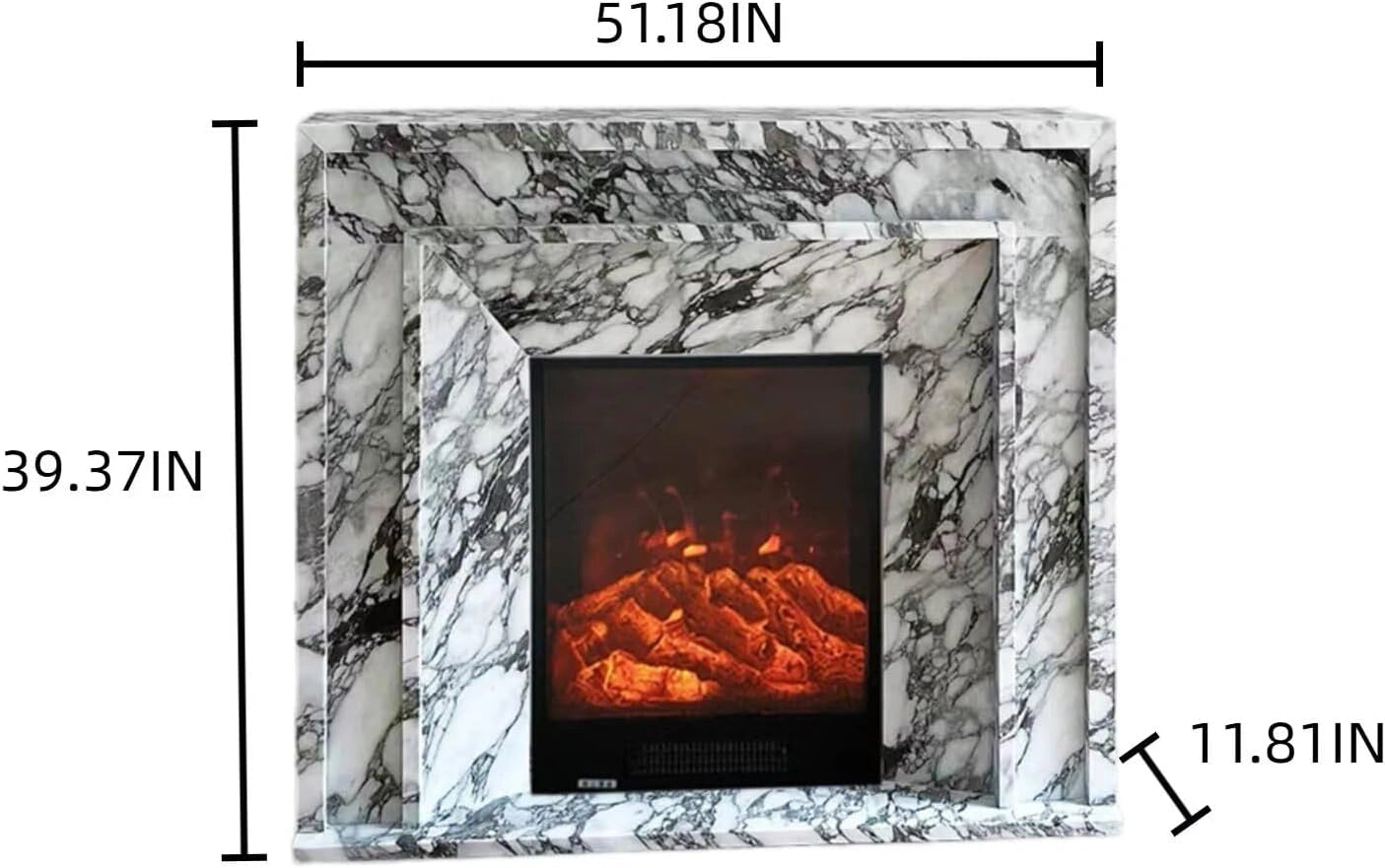 Aihm-Lon Unique Electric Fireplace Includes Modern Artistic Texture 47” - 59”